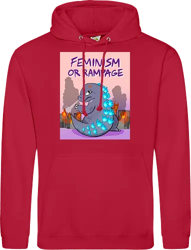 Feminism or Rampage - Feminismus, Comic, Kaiju - Standard Hoodie