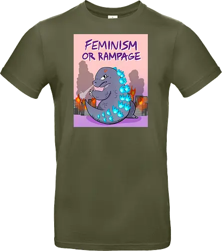 Feminism or Rampage - Feminismus, Comic, Kaiju - Standard T-Shirt