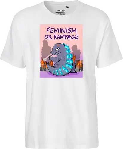 Feminism or Rampage - Feminismus, Comic, Kaiju - Fairtrade T-Shirt