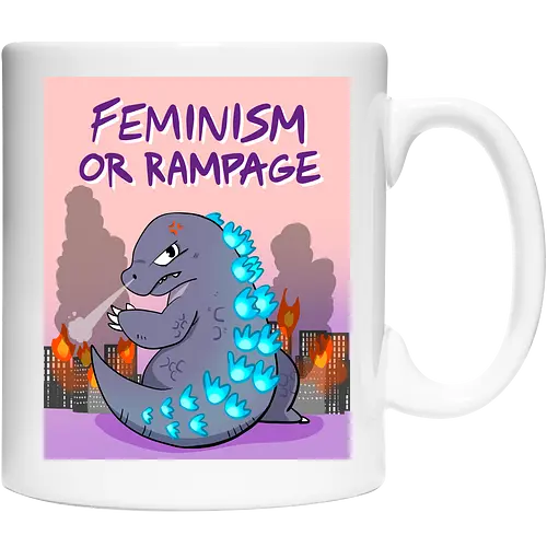 Feminism or Rampage - Feminismus, Comic, Kaiju - Cup