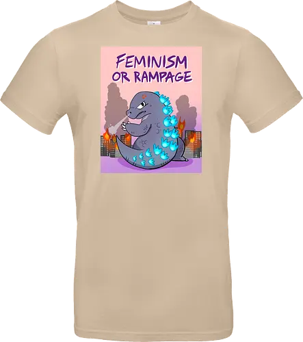 Feminism or Rampage - Feminismus, Comic, Kaiju - Standard T-Shirt