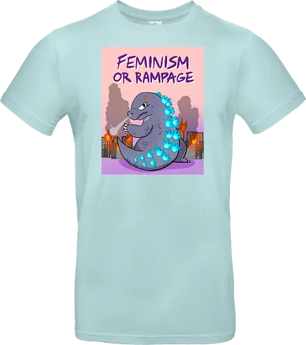 Feminism or Rampage - Feminismus, Comic, Kaiju - Standard T-Shirt