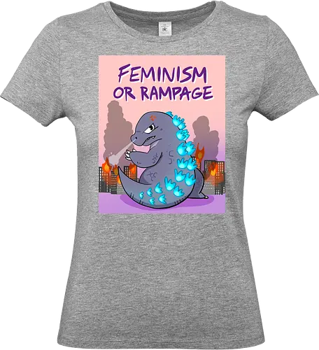 Feminism or Rampage - Feminismus, Comic, Kaiju - Standard T-Shirt (Women)