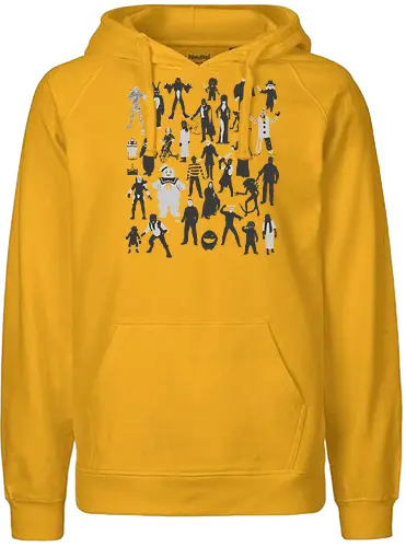 Horror-Ikonen - Horror-Film-Charaktere - horror t-shirt, horrorfilme, terror ikonen, horror kleidung, slasher filme, horrorfilm, horror kollektion, kino schurken, teetan, horror kino, horror charaktere, halloween shirt, klassischer horror, kino monster, silhouette kunst - Fairtrade Hoodie
