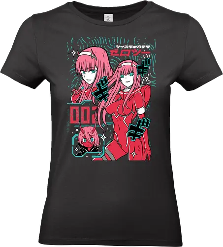 Zero Two – Code 002 - Darling, zero two, code 002, anime heroine, sci fi anime girl, mecha battle, japanese anime, anime illustration - Standard T-Shirt (Women)