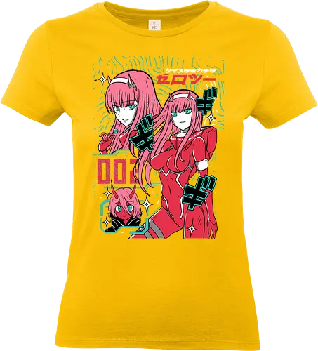 Zero Two – Code 002 - Darling, zero two, code 002, anime heroine, sci fi anime girl, mecha battle, japanese anime, anime illustration - Standard T-Shirt (Women)