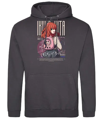 Ikuyo Kita – Guitarist of the Band - manga series, anime art, bocchi the rock, ikuyo kita, anime girl guitarist, band anime, music anime, pink hair anime girl, slice of life anime - Standard Hoodie