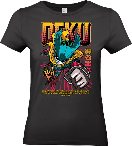Deku – One For All Rising - anime art, Academia, izuku midoriya, deku hero, one for all, anime hero, superhero anime, shonen anime, manga series - Standard T-Shirt (Women)