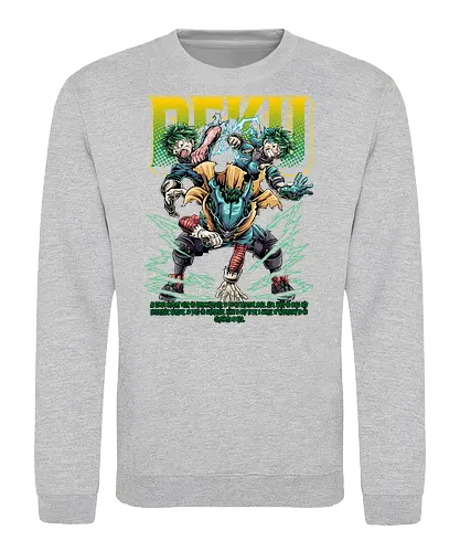 Deku – Future Number One Hero - Academia, deku, anime illustration, izuku midoriya, hero student, ua academy, anime protagonist, action anime, manga series - Sweatshirt