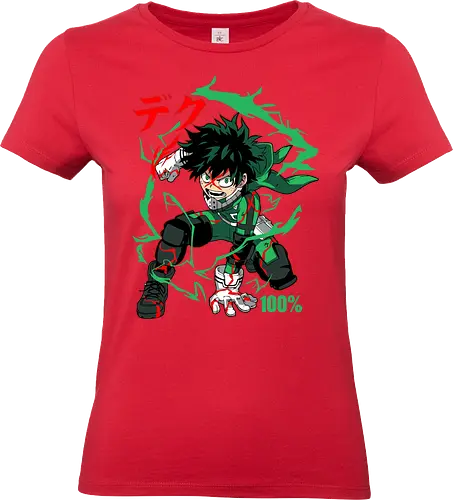 Deku – Smash Power - Academia, izuku midoriya, one for all power, anime battle hero, shonen action anime, superhero manga, anime aesthetic - Standard T-Shirt (Women)