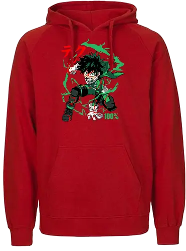 Deku – Smash Power - Academia, izuku midoriya, one for all power, anime battle hero, shonen action anime, superhero manga, anime aesthetic - Fairtrade Hoodie