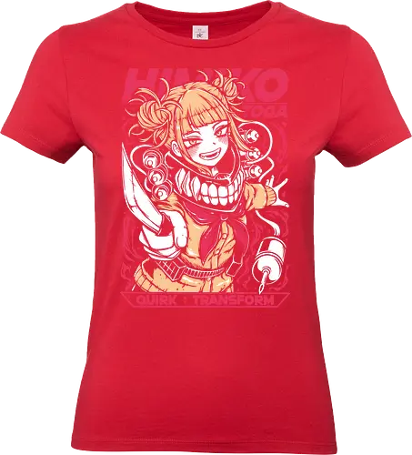 Himiko Toga – Blood Smile - Academia, himiko toga, anime villain girl, yandere anime girl, league of villains, dark anime, manga series, anime art - Standard T-Shirt (Women)