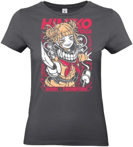 Himiko Toga – Blood Smile - Academia, himiko toga, anime villain girl, yandere anime girl, league of villains, dark anime, manga series, anime art - Standard T-Shirt (Women)
