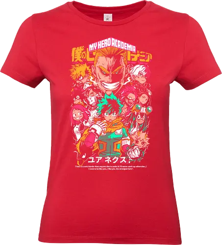 Heroes of UA Academy - Academia, superhero anime, hero academy, quirk powers, shonen action anime, manga series, japanese anime, anime art - Standard T-Shirt (Women)