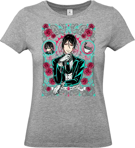 Sebastian – The Perfect Butler - anime art, black butler, sebastian michaelis, kuroshitsuji, demon butler, victorian anime, dark fantasy anime, manga series, gothic anime - Standard T-Shirt (Women)