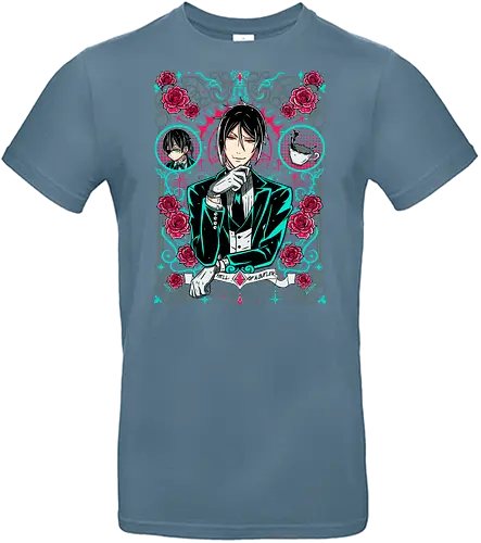 Sebastian – The Perfect Butler - anime art, black butler, sebastian michaelis, kuroshitsuji, demon butler, victorian anime, dark fantasy anime, manga series, gothic anime - Standard T-Shirt