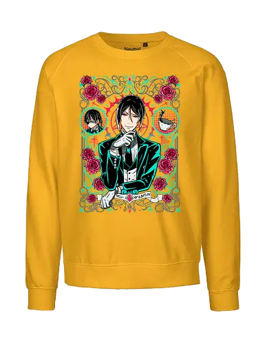 Sebastian – The Perfect Butler - anime art, black butler, sebastian michaelis, kuroshitsuji, demon butler, victorian anime, dark fantasy anime, manga series, gothic anime - Fairtrade Sweatshirt