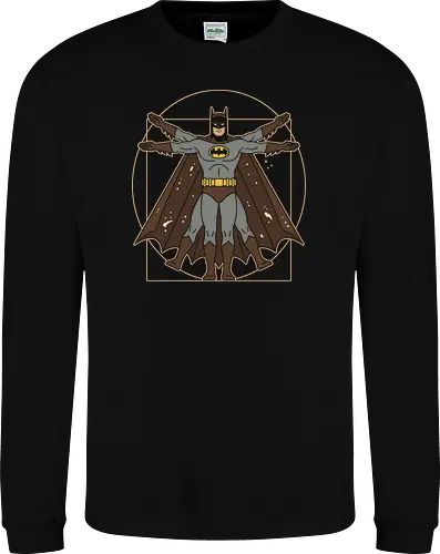 Vitruvian Bat Dark Knight Renaissance Art Parody Graphic