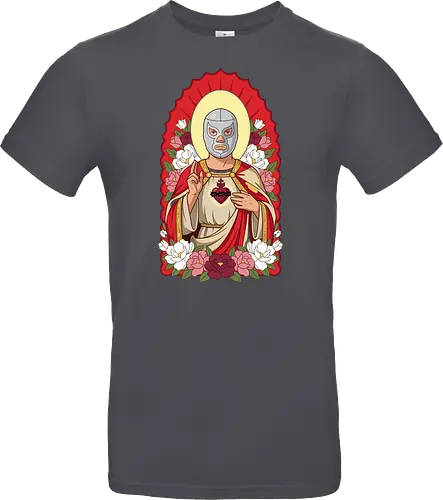 "Santo Luchador" Mexican Lucha Libre Sacred Heart Graphic