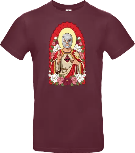 "Santo Luchador" Mexican Lucha Libre Sacred Heart Graphic