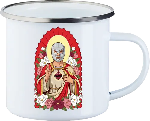 "Santo Luchador" Mexican Lucha Libre Sacred Heart Graphic