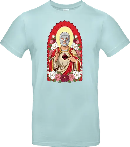 "Santo Luchador" Mexican Lucha Libre Sacred Heart Graphic