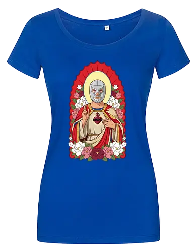 "Santo Luchador" Mexican Lucha Libre Sacred Heart Graphic