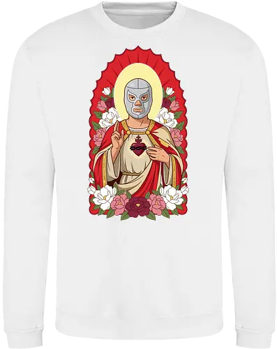 "Santo Luchador" Mexican Lucha Libre Sacred Heart Graphic