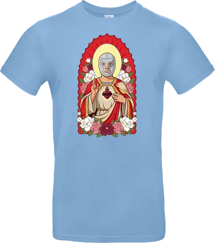 "Santo Luchador" Mexican Lucha Libre Sacred Heart Graphic