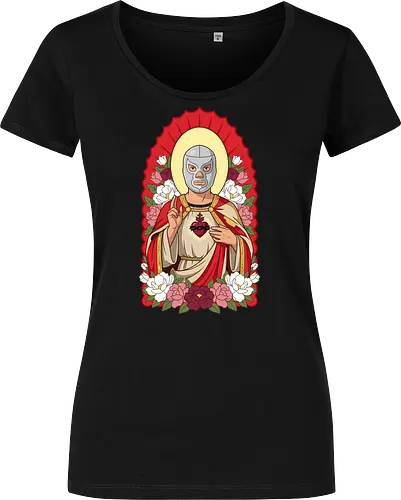 "Santo Luchador" Mexican Lucha Libre Sacred Heart Graphic