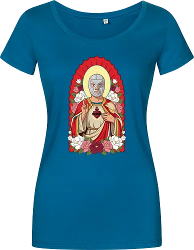 "Santo Luchador" Mexican Lucha Libre Sacred Heart Graphic