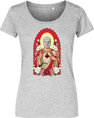 "Santo Luchador" Mexican Lucha Libre Sacred Heart Graphic