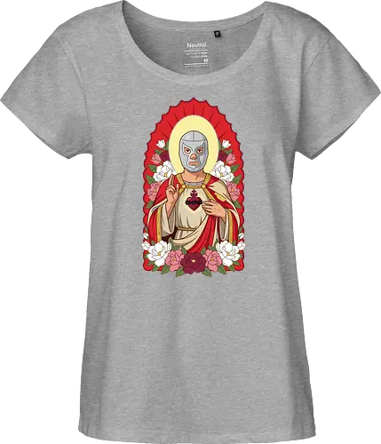 "Santo Luchador" Mexican Lucha Libre Sacred Heart Graphic