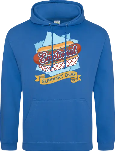 "Emotional Support Dog" Funny Hot Dog Foodie Graphic