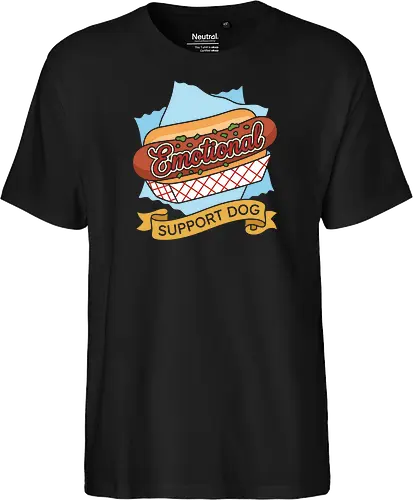 "Emotional Support Dog" Funny Hot Dog Foodie Graphic