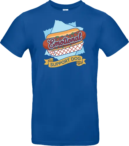 "Emotional Support Dog" Funny Hot Dog Foodie Graphic