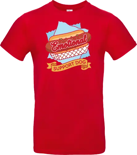 "Emotional Support Dog" Funny Hot Dog Foodie Graphic