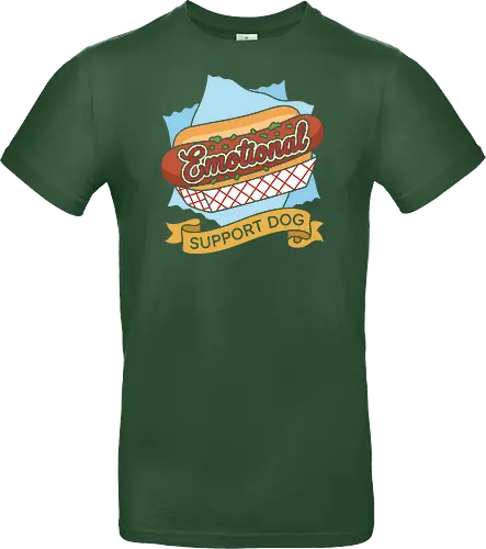 "Emotional Support Dog" Funny Hot Dog Foodie Graphic