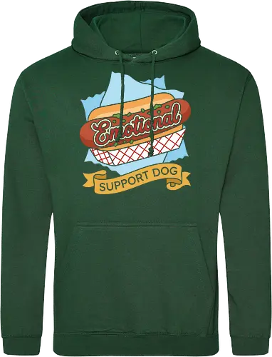 "Emotional Support Dog" Funny Hot Dog Foodie Graphic