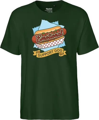 "Emotional Support Dog" Funny Hot Dog Foodie Graphic