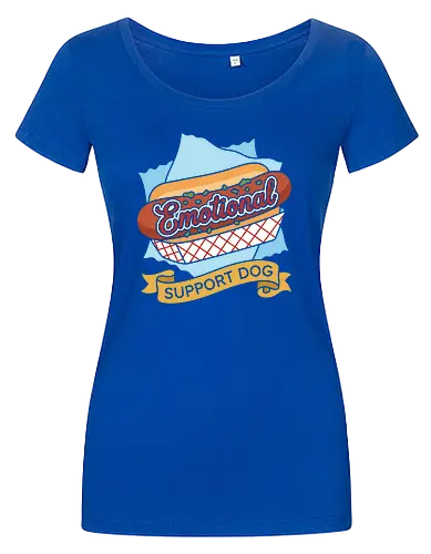 "Emotional Support Dog" Funny Hot Dog Foodie Graphic