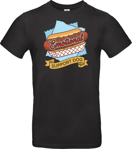 "Emotional Support Dog" Funny Hot Dog Foodie Graphic