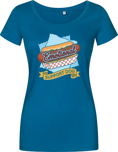 "Emotional Support Dog" Funny Hot Dog Foodie Graphic