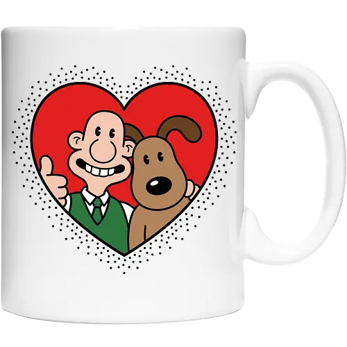 Cheesy Best Friends - wallace and gromit shirt, animated duo t-shirt, gromit the dog graphic tee, wallace and gromit fan art, wallace thumbs up apparel, british animation merch, claymation fan clothing, heart portrait character shirt, funny best friends t-shirt, aaldman animations design, cheeselover t-shirt, nostalgic cartoon apparel, wallace and gromit heart top, cute dog and owner shirt, retro animation streetwear, wensleydale cheese gift, iconic stop motion merch, lovely duo graphic tee, classic cartoon character shirt - Cup