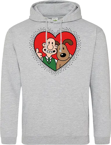 Cheesy Best Friends - wallace and gromit shirt, animated duo t-shirt, gromit the dog graphic tee, wallace and gromit fan art, wallace thumbs up apparel, british animation merch, claymation fan clothing, heart portrait character shirt, funny best friends t-shirt, aaldman animations design, cheeselover t-shirt, nostalgic cartoon apparel, wallace and gromit heart top, cute dog and owner shirt, retro animation streetwear, wensleydale cheese gift, iconic stop motion merch, lovely duo graphic tee, classic cartoon character shirt - Standard Hoodie