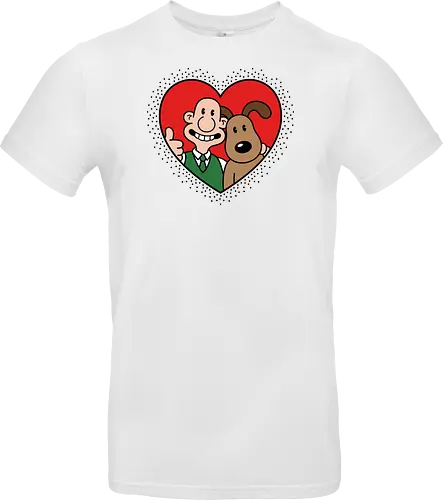 Cheesy Best Friends - wallace and gromit shirt, animated duo t-shirt, gromit the dog graphic tee, wallace and gromit fan art, wallace thumbs up apparel, british animation merch, claymation fan clothing, heart portrait character shirt, funny best friends t-shirt, aaldman animations design, cheeselover t-shirt, nostalgic cartoon apparel, wallace and gromit heart top, cute dog and owner shirt, retro animation streetwear, wensleydale cheese gift, iconic stop motion merch, lovely duo graphic tee, classic cartoon character shirt - Standard T-Shirt