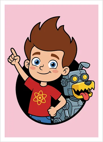 Boy Genius and Robotic Dog