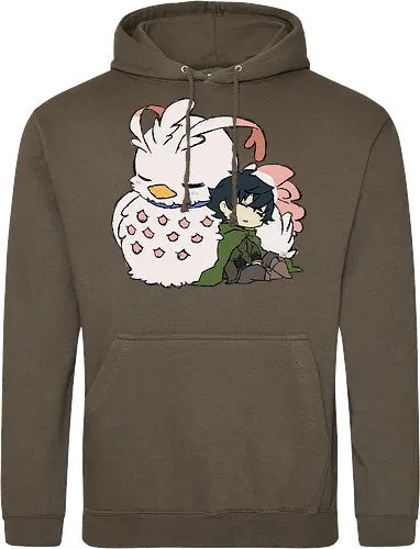 Naofumi and Filo- The Rising Of The Shield Hero fanart - shield hero, anime and manga, otaku, tate no yuusha, the rising of the shield hero, the rising of the shield hero fanart, naofumi iwatani, naofumi fanart, raphtalia, anime art, anime fanart, anime merch - Standard Hoodie