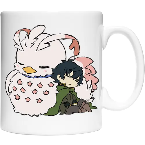 Naofumi and Filo- The Rising Of The Shield Hero fanart - shield hero, anime and manga, otaku, tate no yuusha, the rising of the shield hero, the rising of the shield hero fanart, naofumi iwatani, naofumi fanart, raphtalia, anime art, anime fanart, anime merch - Cup