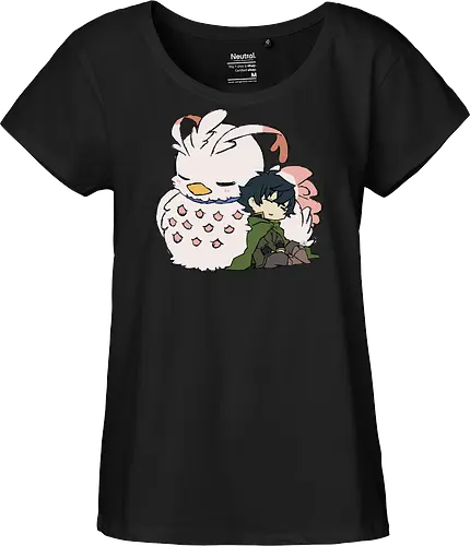 Naofumi and Filo- The Rising Of The Shield Hero fanart - shield hero, anime and manga, otaku, tate no yuusha, the rising of the shield hero, the rising of the shield hero fanart, naofumi iwatani, naofumi fanart, raphtalia, anime art, anime fanart, anime merch - Fairtrade Girl Shirt